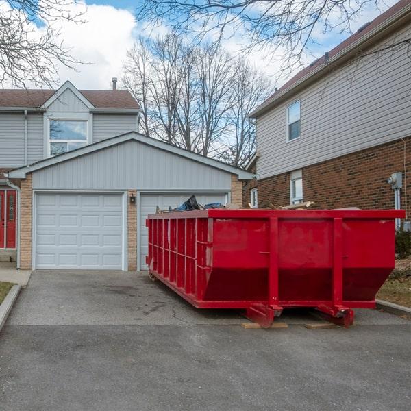 industrial size dumpster for construction site cleanup